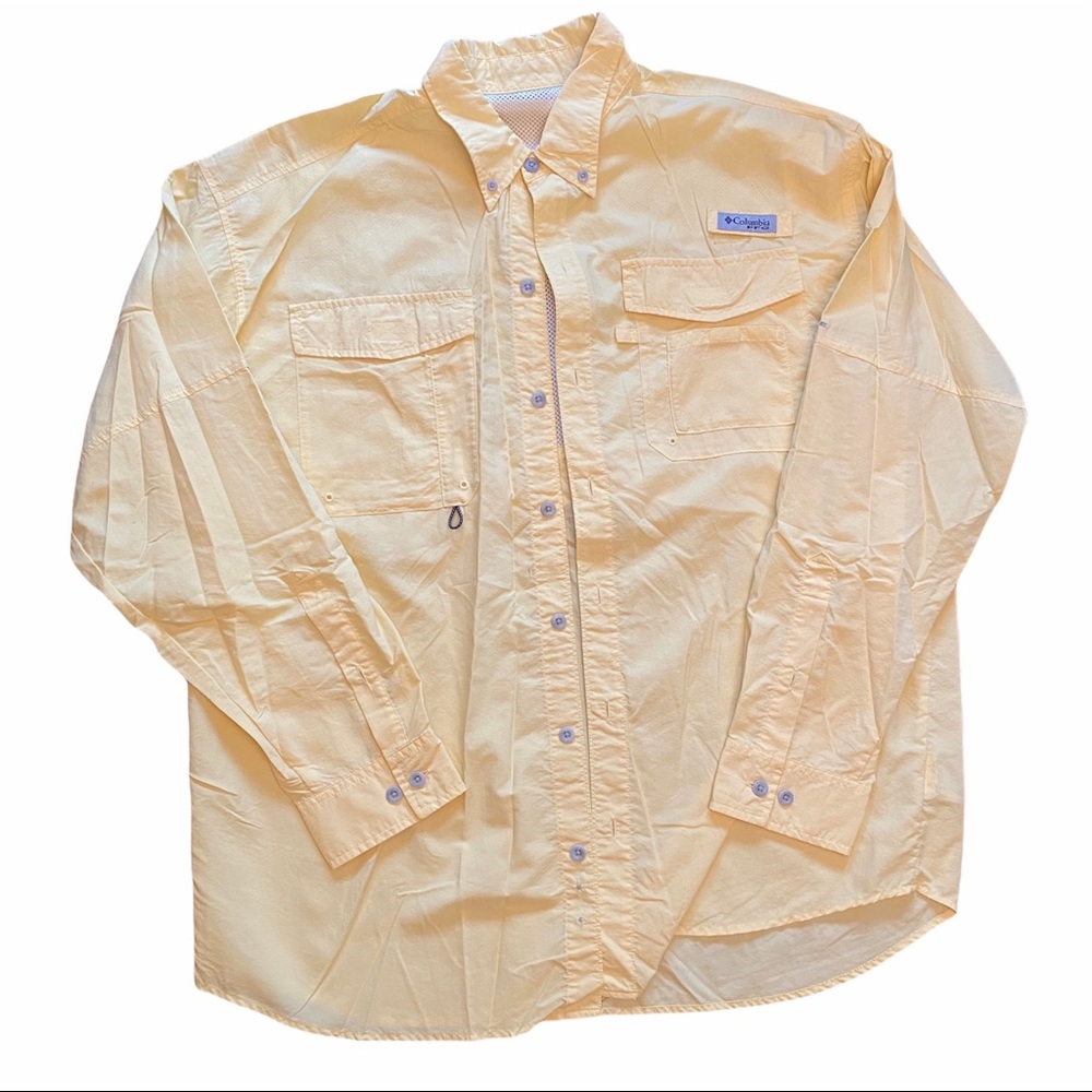 Men’s Yellow Columbia Fishing Shirt